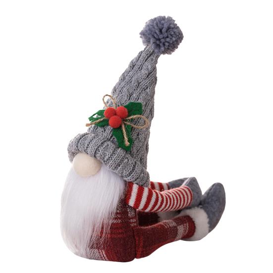 Рождественский занавес, завязка на руке, Нескользящая 3D кукла-гном, длинная вязаная шапка, безликий гном ручной работы