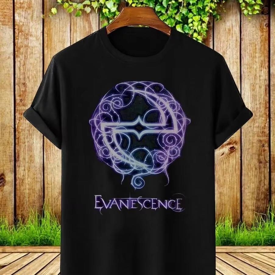 2026 Новый Evanescence Эми Ли Автограф Логотип Группы Графический Принт Футболка Унисекс Одежда Женская Мода Хлопок Повседневная Футболка Летний Топ