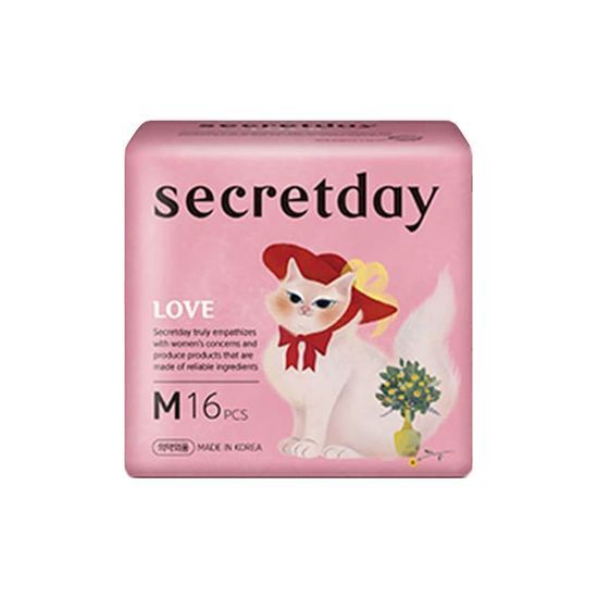 Secret Day Love Гигиенические прокладки 5 упаковок (Выберите 1 из 5 размеров: Лайнер/Длинный лайнер/Маленький/Средний/Большой/Ночной/Сверхдлинный)