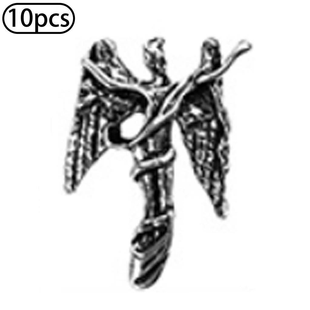 10Pcs Halloween Nail Charms Decorations 3D Metal Alloy Skull Cross Vintage Punk Style Nail Art Charms for DIY Manicure Nail Design Art Supplies