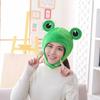 Funny Big Frog Eyes Cartoon Plush Hat Toy Green Headgear Cosplay Cap Cap Casual Festival Ears C P1Z8