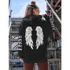 Fashion Women's 3D Print Hoodies Angel Wings Pattern Pullover Sweatshirts Spring Autumn Outdoor Street Casual Kids Hoodies Top