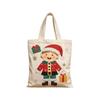 Cartoon Christmas Canvas Gift Bag Santa Claus Merry Christmas Decor  Party Favors