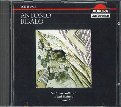 CD АНТОНИО БИБАЛО - Симфония Ночи, духовые квартеты, Осеннее NCDB4943 AURORA Япония Классика Б/У