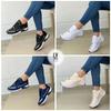 Autumn Ladies Sneakers Casual Breathable Solid Color Thick Sole Sneakers Fashion Running Walking Lace Up Sneakers Plus Size 43