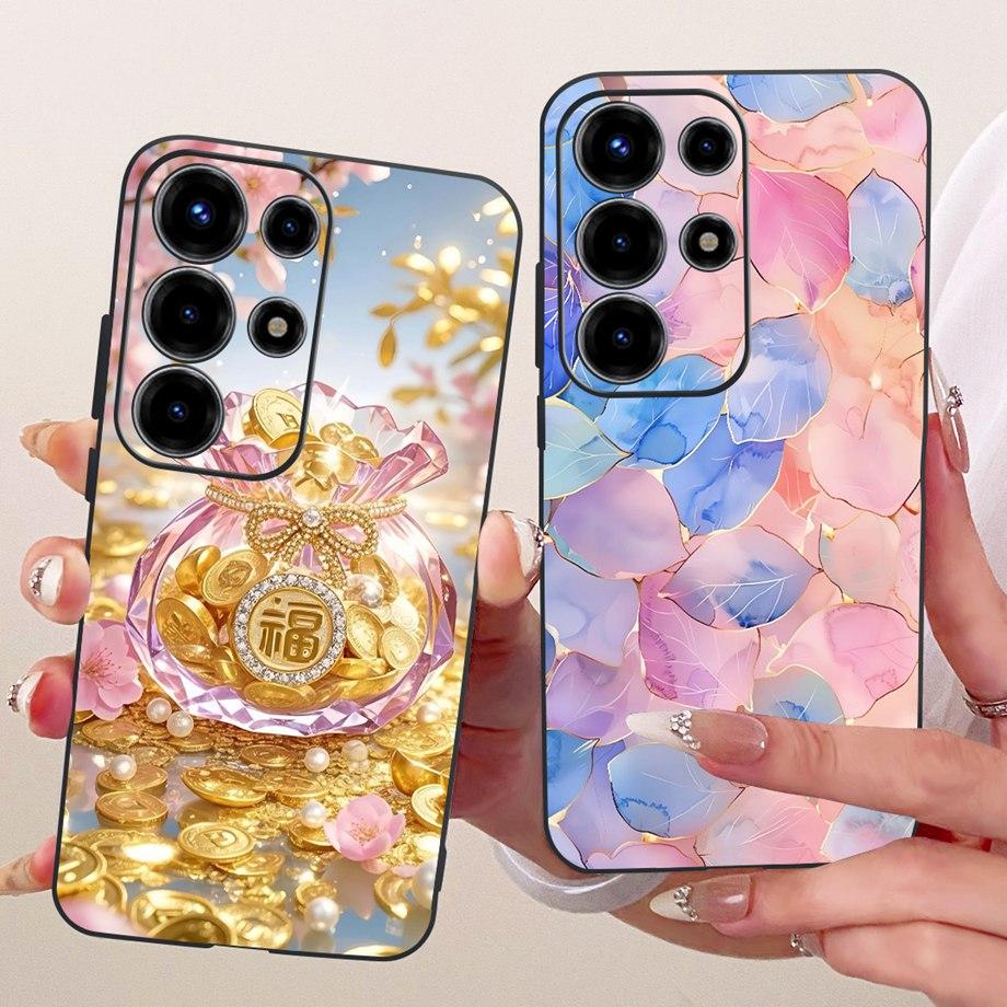 For Itel S26 Ultra Super 26 Ultra 26Ultra Phone Case Soft Black Silicone Cover Butterfly Dragon Cat Floral Painting Bumper Funda