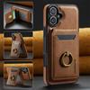 Магнитный 2-в-1 Съемный Кожаный Чехол-кошелек для телефона для iPhone 17 Pro Max 16 Plus 15 14 13 12 Samsung S25 FE S24 Ultra Чехол с поддержкой беспроводной зарядки MagSafe