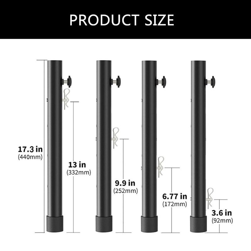 4Pcs Folding Table Leg Extenders Stainless Steel Folding Table Leg Extensions Table Risers for Folding Table Enduring