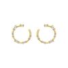 Boucles D'oreilles - LUXENTER - Parkya - Argent 925 - Zirconium - Or Jaune 18k
