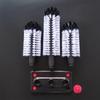 3pcs Brush Head Set Water Bottle Cleaning Brush Glass Cup Washer With Suction Base 3 Head Bristle Brush For Beer Cup Long Leg
