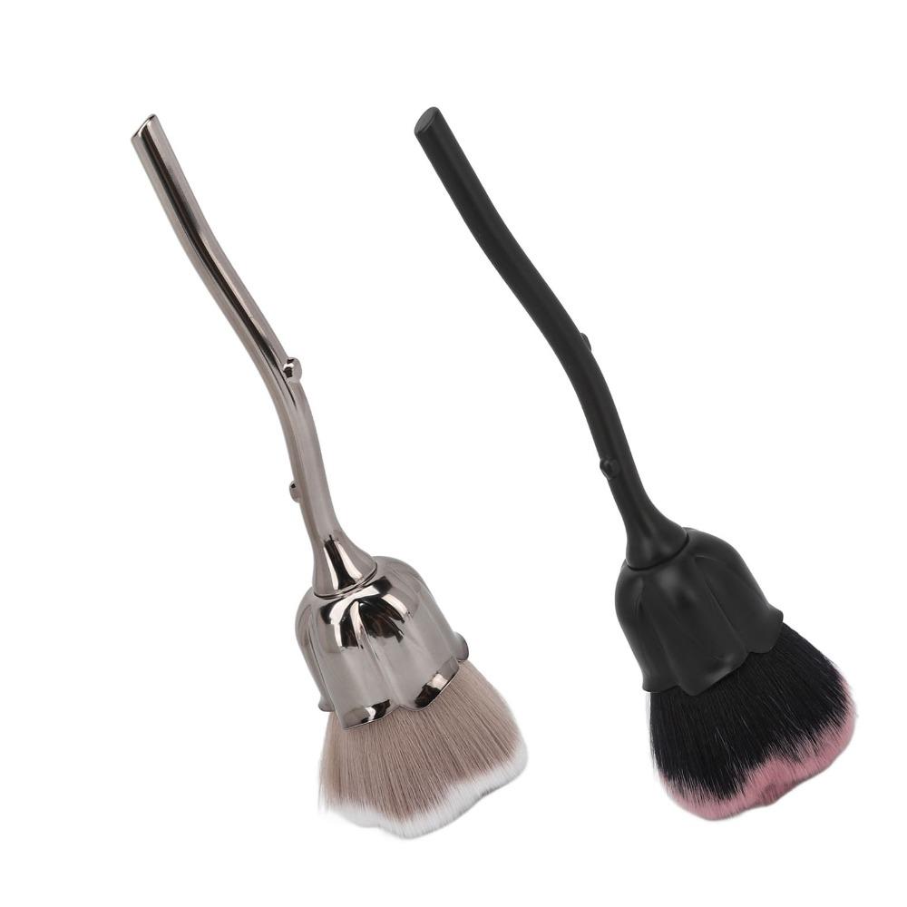 2pcs Fluffy Texture Fluffy Powder Brush Nail Art Dust Remover Brush Salon Manicure Work