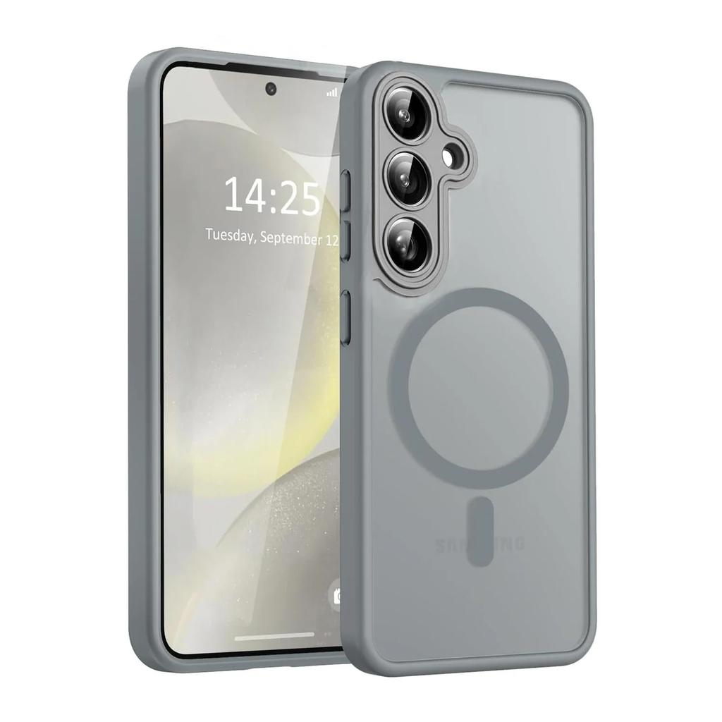 Роскошный матовый полупрозрачный магнитный чехол для беспроводной зарядки для Samsung Galaxy A16 A36 A26 A06 A55 A35 A25 A15 A05 5G Magsafe чехол