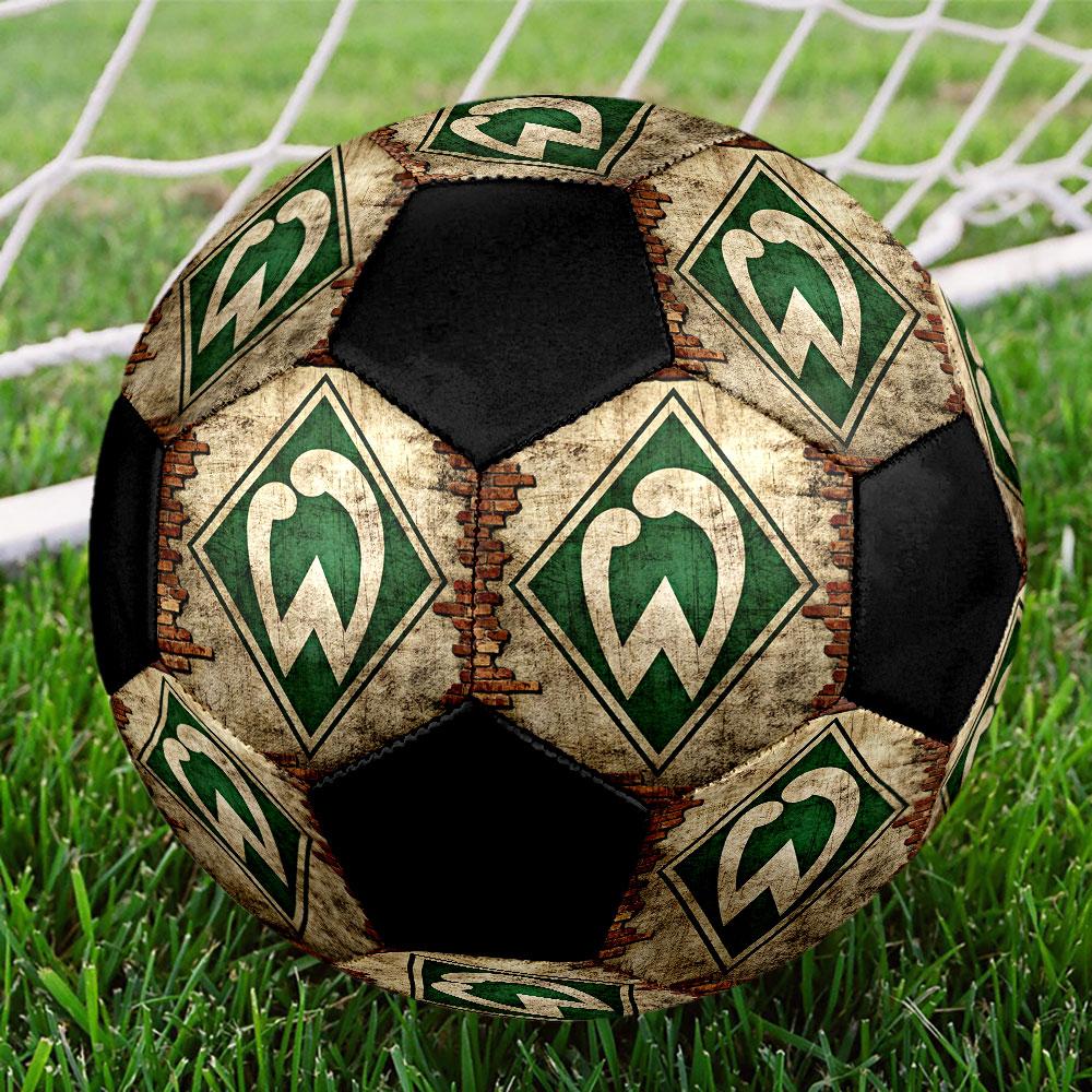 SV Werder Bremen Soccer Ball Size 5 Colorful Machine Stitched PVC Competition Ready Durable High-Bounce