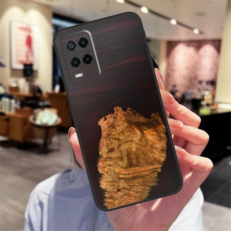 Деревянный кейс из смолы для Oppo A40 A60 A80 A18 A38 A58 A78 A98 A16 A76 A96 A15 A17 A77 A74 A94 A54 A57S Чехол