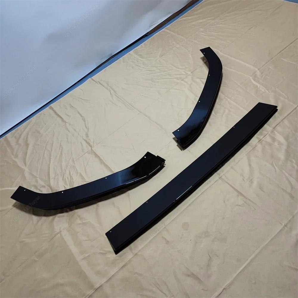 TCR Style Car Front Bumper Lip Diffuser BodyKits Spoiler Splitter For VW Golf MK 7.5 GTI 2017-2020 Gloss Black Bodykits Tuning