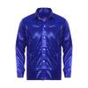 Mens Shiny Sequin Dance Shirt Latin Jazz Performance Wear Turn Down Collar Long Sleeve Patchwork Top