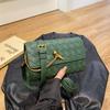 Hand-woven Lock Small Square Bag Fashion Woven Bag Simple Shoulder Messenger Women's Bag