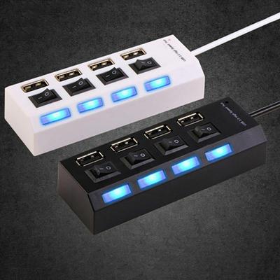 USB-концентратор 2.0 с несколькими портами USB 4/7-портовый концентратор Высокоскоростной USB-концентратор с переключателем включения/выключения USB-разветвитель