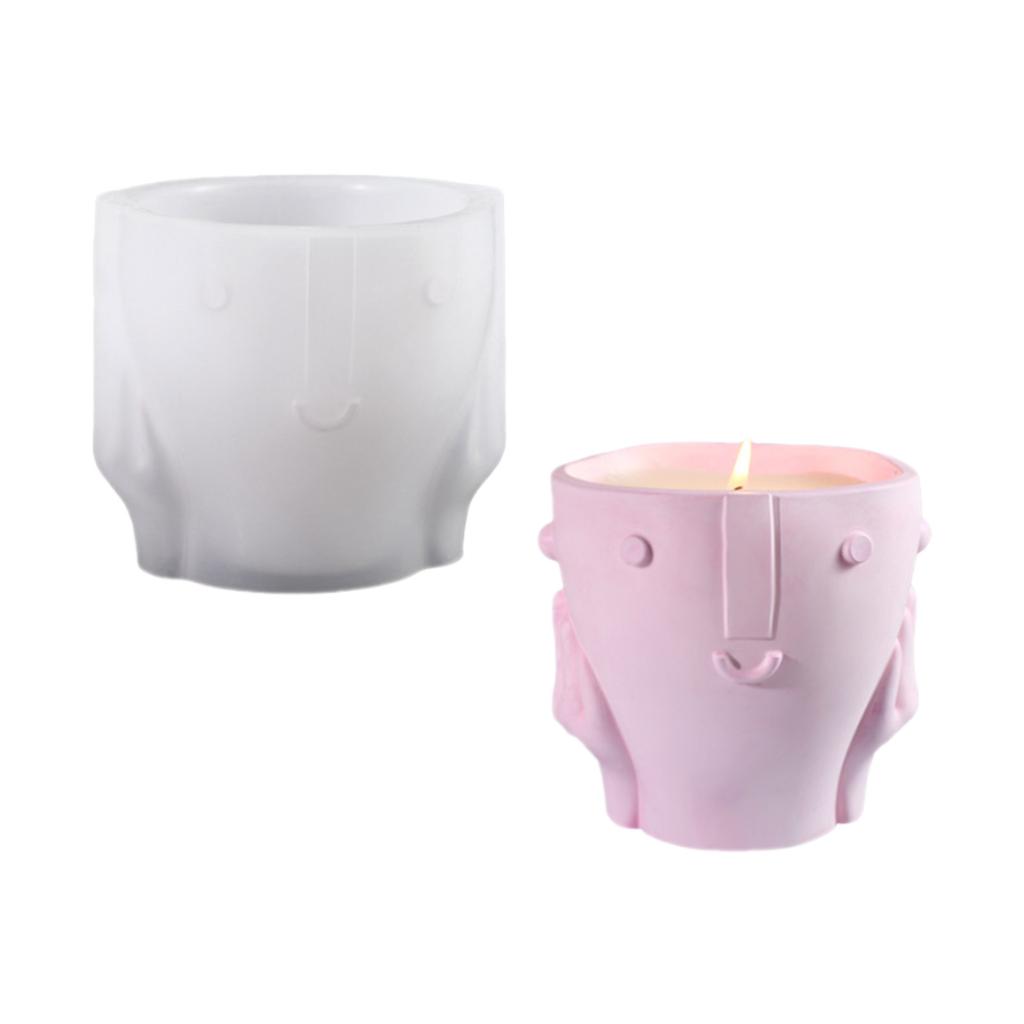 Инновационные силиконовые формы для ваз для цветов, гибкие формы для орнаментов в форме лица, силиконовая форма для цветочных горшков, подходящая для поделок