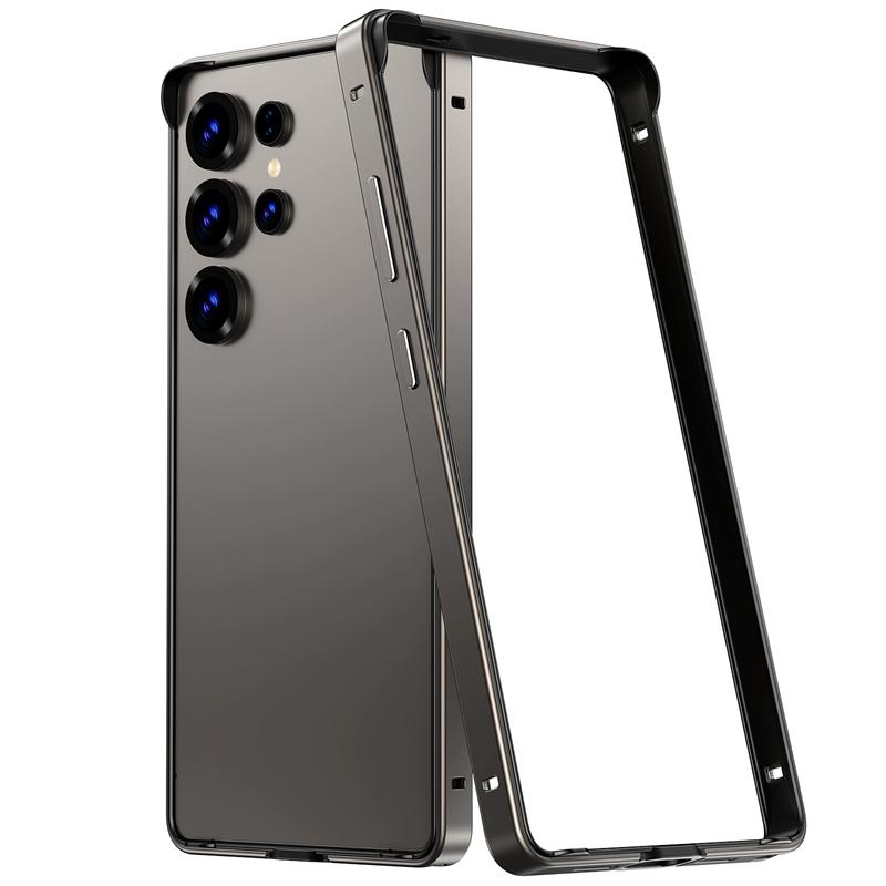 Роскошный Тонкий Чехол-Бампер из Алюминиевого Сплава для Samsung S26Ultra S25 S24 Plus с Рассеиванием Тепла и Защитными Углами из ТПУ