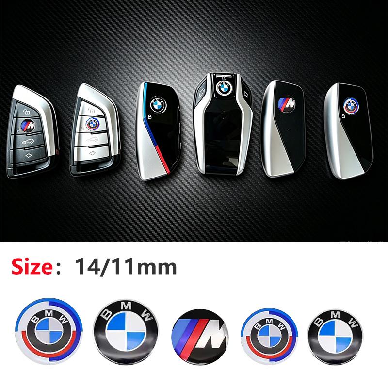 11mm 14mm Car Styling Remote Key Emblem Stickers Logo Decals For BMW E46 E90 F10 F30 G20 X1 X3 X5 M Performance 50th Anniversary