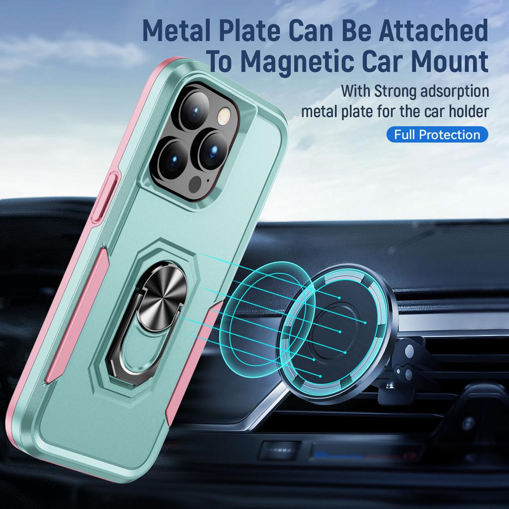 Чехол Armor для iPhone 16 15 14 13 12 11 Pro Max XS XR 8 7 Plus, прочный, ударопрочный, устойчивый к царапинам, с держателем для кольца, чехол для телефона
