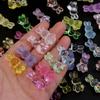 30 шт. Прозрачные матовые прозрачные бусины с рисунком кролика, горизонтальное отверстие, россыпные акриловые бусины, DIY, подвеска для цепочки на мобильный телефон, украшение