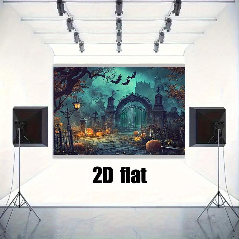 Halloween Forest Pumpkin Arch Background Cloth: Creating a Mysterious and Horror Atmosphere Party Banner