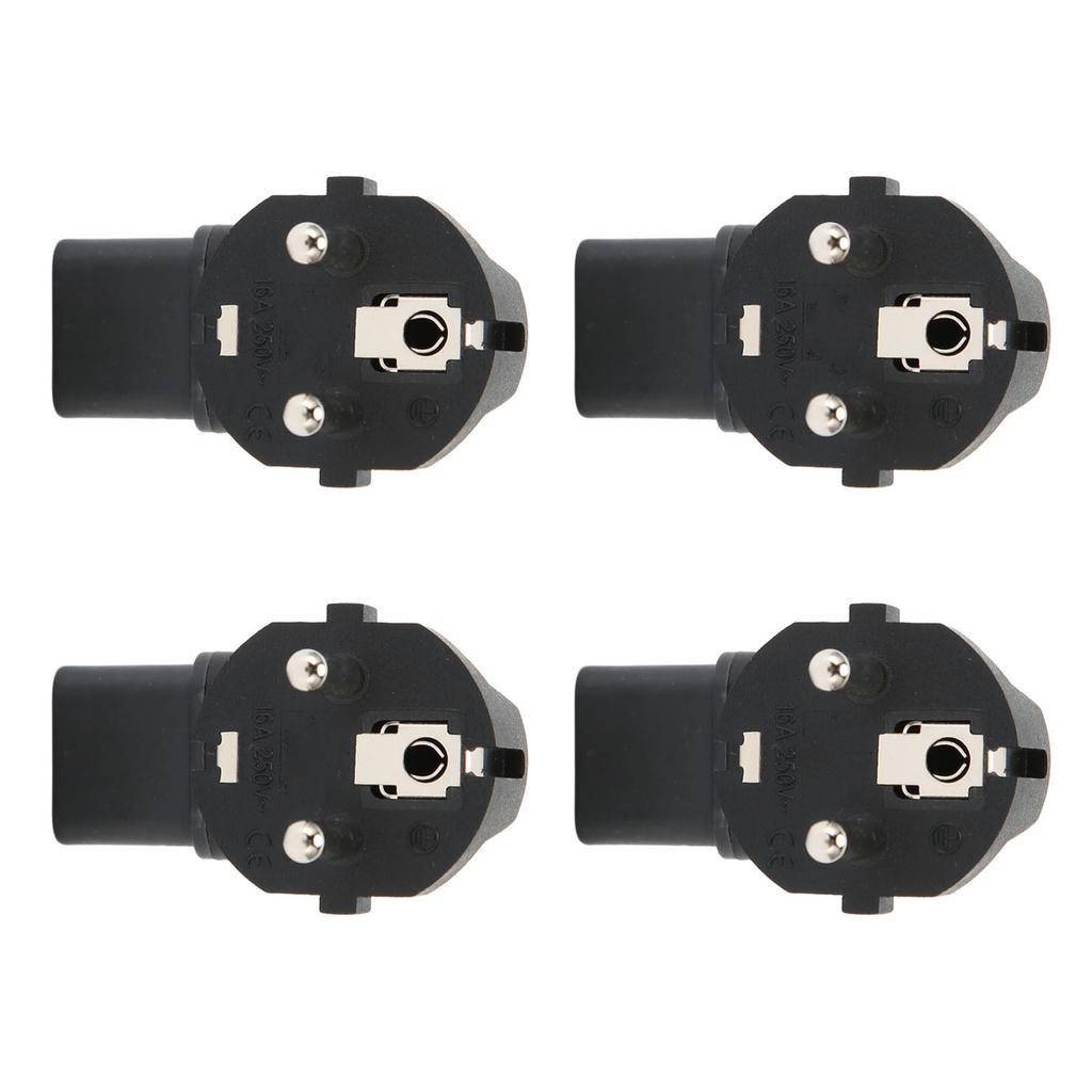 4pcs 4.8mm To IEC320 C13 Converter 90 Degree Power Plug Adapter for Laptop Power Adapters