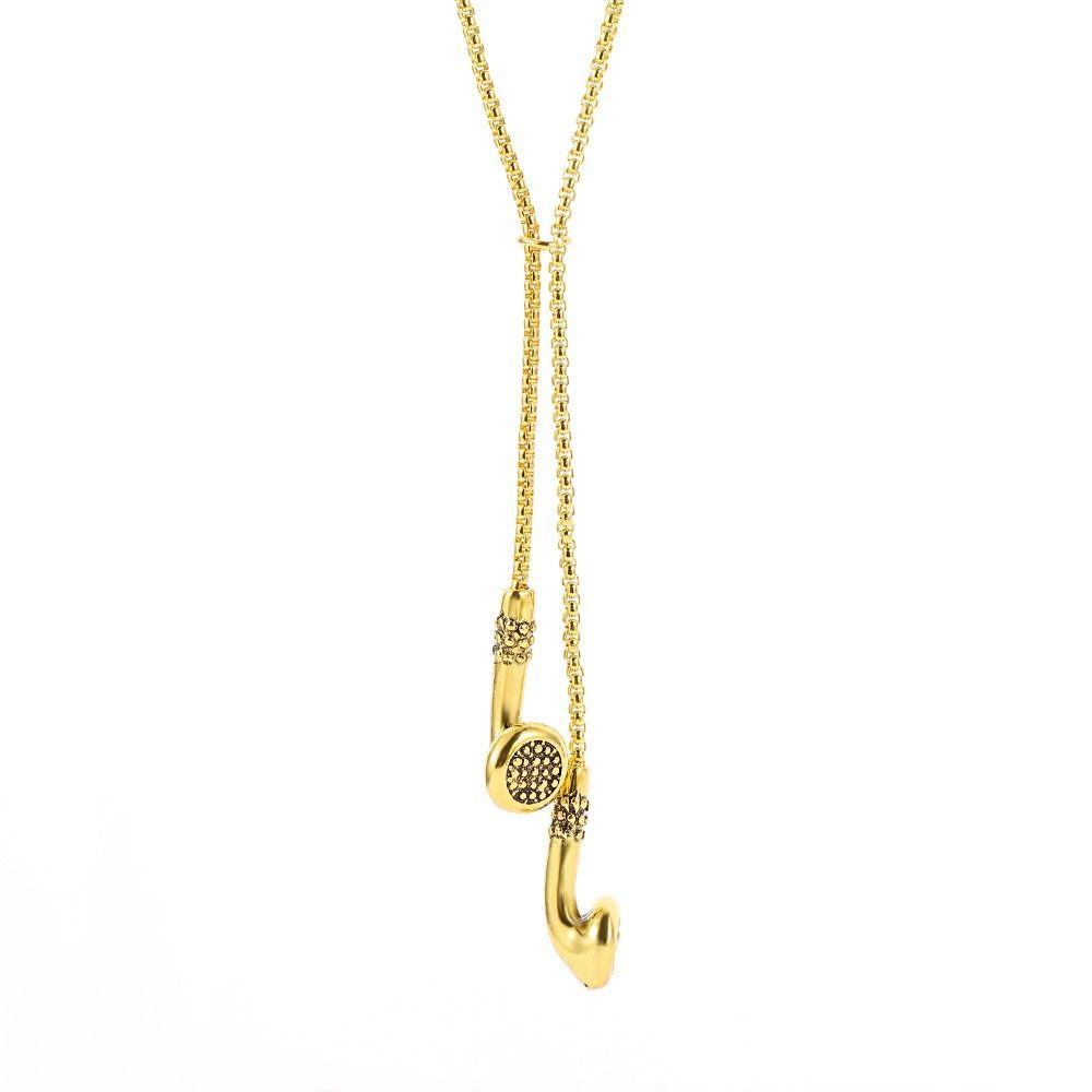 Серьги-подвески Аксессуары для одежды Ожерелье Длинная цепочка для свитера Подвеска для наушников Ожерелье Ювелирные изделия