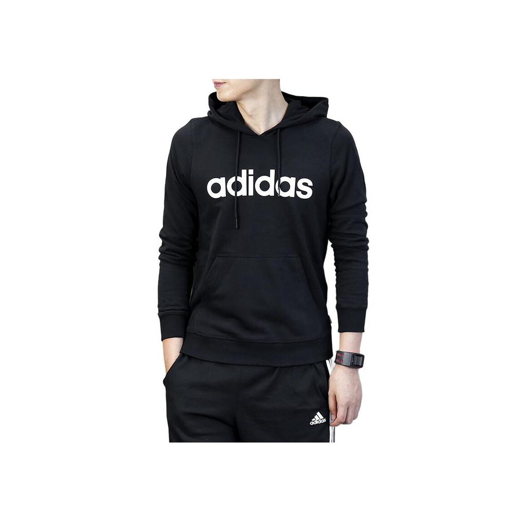 adidas Спортивный повседневный удобный трикотажный пуловер с капюшоном, американская толстовка, мужская толстовка, черная CW2471