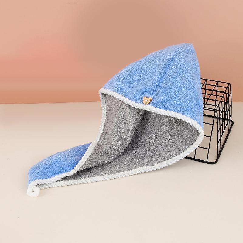 1/3Pcs Thickened Double Layer Hair Drying Cap Wipe Hair Absorbent Water Quick Drying Towel Soft Coral Velvet Towel Gifts