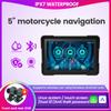 5" Carplay Moto GPS Navigation Linux System IPX7 Waterproof Wireless CarPlay Motorcycle Android Auto Dual BT Dual CAM Recorder