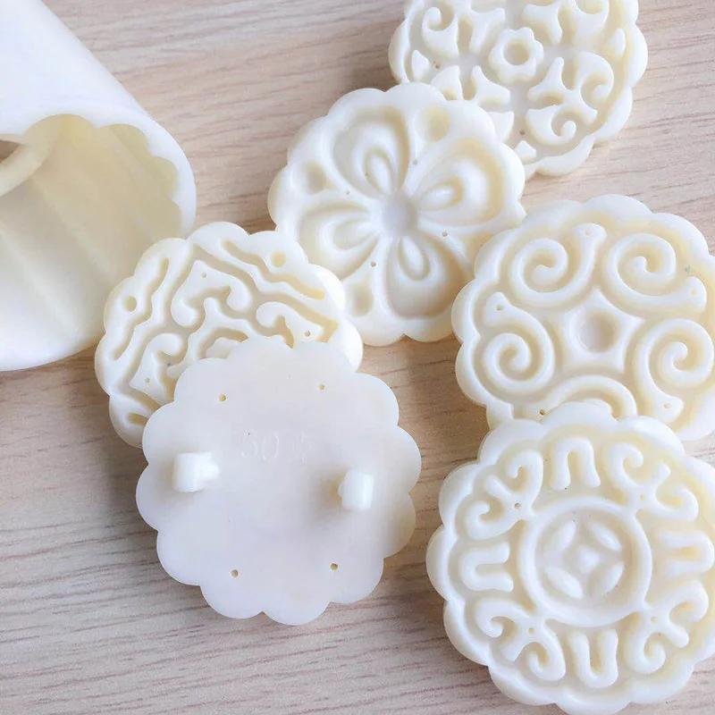 7 шт. Форма для помадки Mooncake Форма для печенья Форма для печенья в форме цветка Инструмент для украшения Moon Cake Инструмент для выпечки