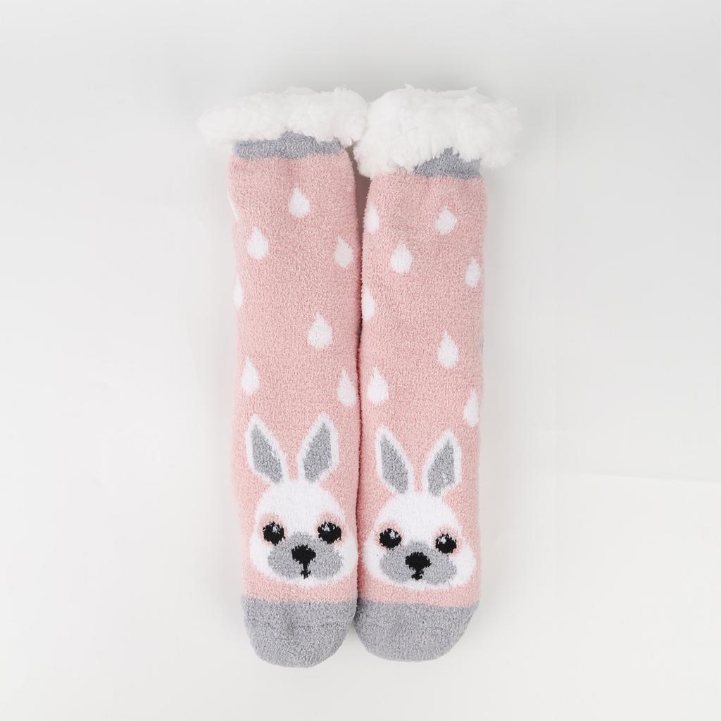 Ladies' Thick Coral Fleece Snow Socks, Lamb Fleece Sleep Socks, Mid Tube Floor Socks, Christmas Gift Socks
