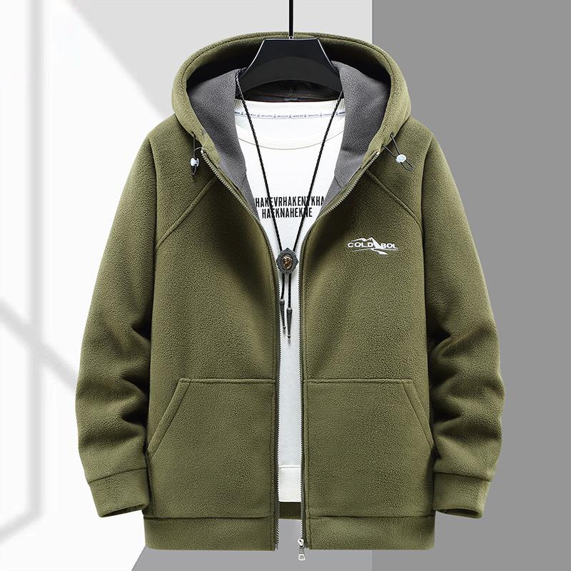 Men's Fall and Winter Thickened Shaker Jacket Oversized Warm Hooded Jacket