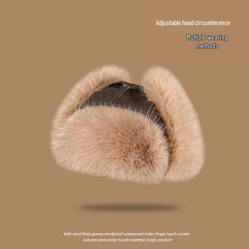Унисекс Зимняя Лыжная Шапка - Ветрозащитная, Теплая, Кожаная Защита Ушей для Катания и Холодной Погоды