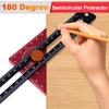 Adjustable Triangle Ruler for Woodworking Multi Angle Measuring Tool with Precision Markings