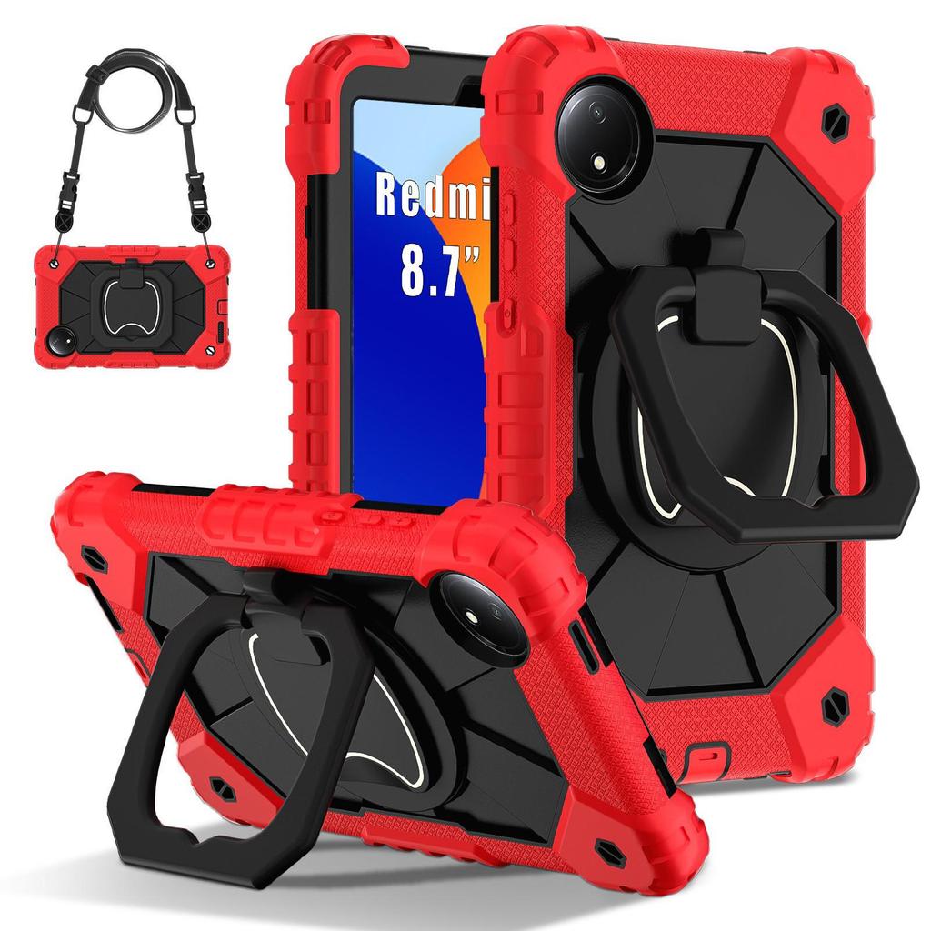 Чехол для Redmi Pad SE 8.7'' 2024: Вращающаяся на 360° подставка, Силиконовый чехол от падения