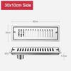 20-50cm Stainless Steel Shower Floor Drain with Strainer Cover Drain Filter Linear Floor Drain