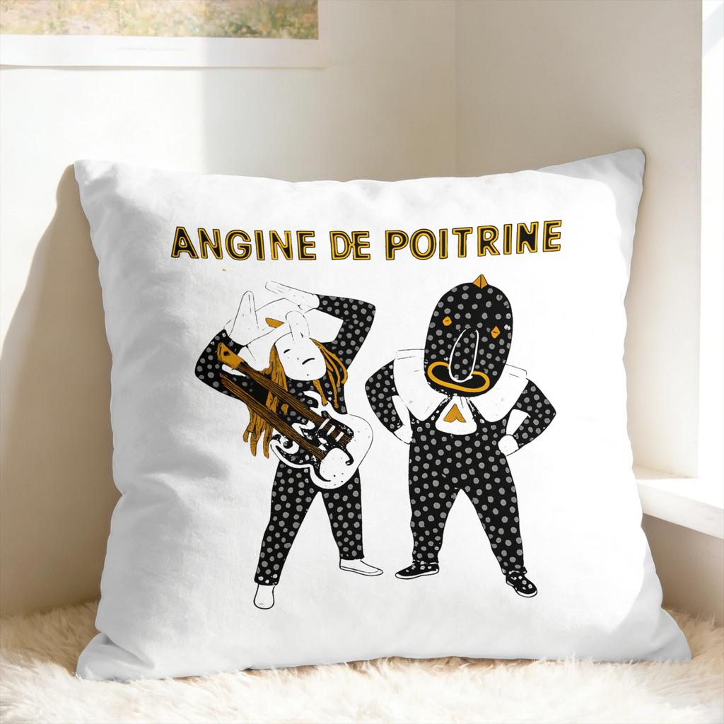Angine De Poitrine ROCK Группа Наволочка Квадратная Наволочка Смешная Наволочка Для Гостиной Дивана