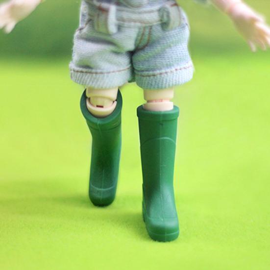 1 пара резиновых сапог, модель кукольного домика, миниатюрные резиновые длинные сапоги от дождя, кукольная обувь для украшения кукольного домика