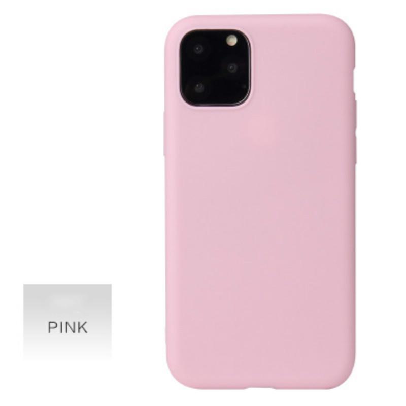 Simple Solid Color Silicone Phone Case for IPhone11 11Pro 11ProMax Candy Color Soft Back Cover
