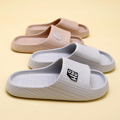 Летние тапочки для ванной комнаты, толстая платформа, нескользящие домашние пасхальные шлепанцы с героями мультфильмов, пляжные сандалии, женская обувь