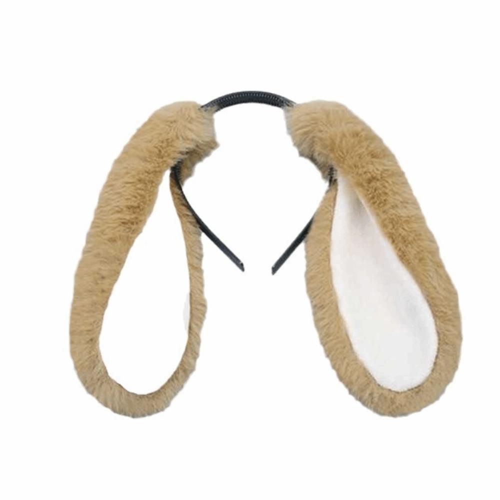 Soft Bunny Ears Headband Lop-eared Plush Headwear Elegant Easter Rabbit Hair Hoop Events