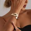 Retro Punk Heavy Leaf Bracelet - Bold European-American Style with a Smooth Surface
