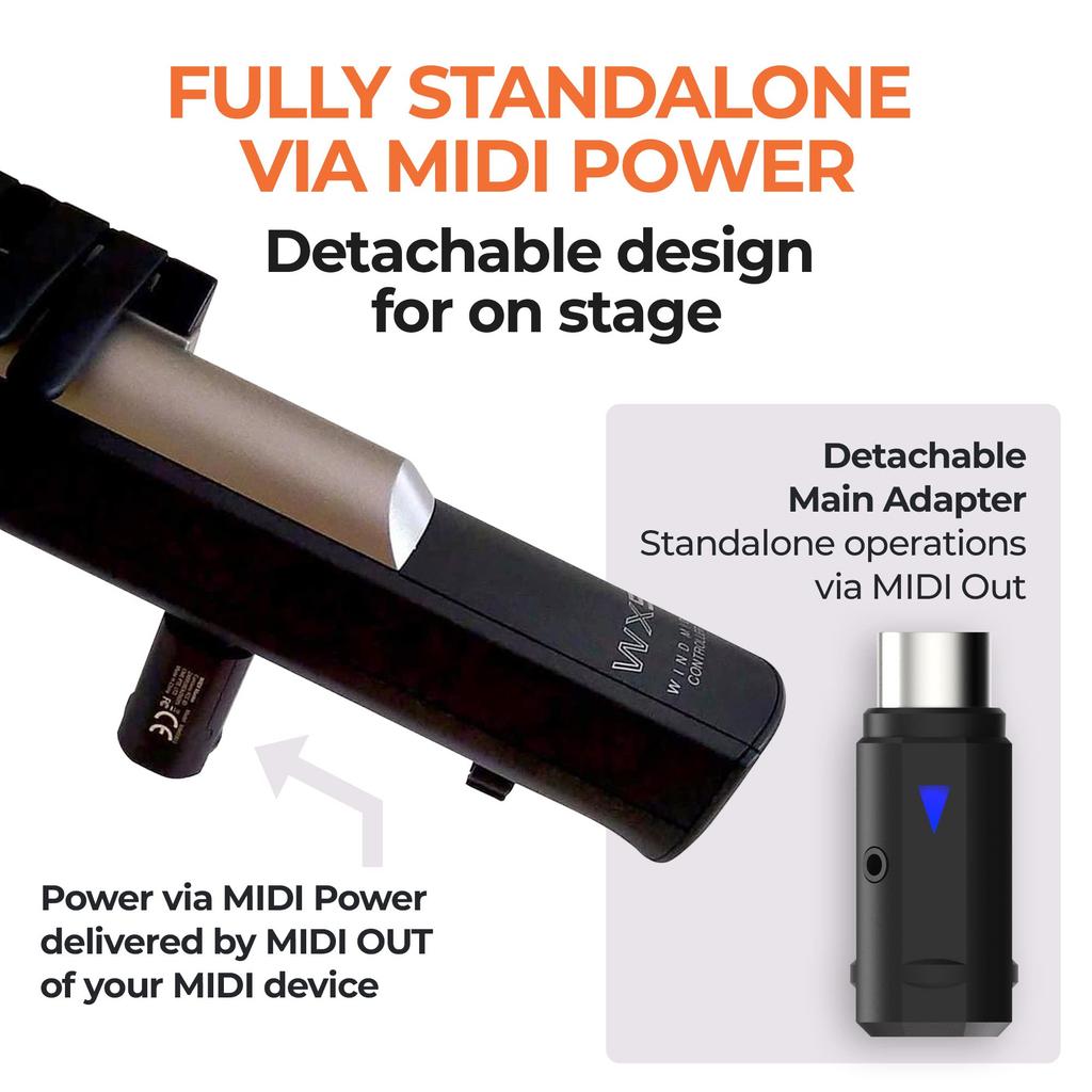 CME WIDI Wireless MIDI Latency Bluetooth MIDI DIN 5 Adapter with MIDI Thru and Merge Synthesizer EWI Keytar Guitar Pedal Digital Piano Keyboard To iOS