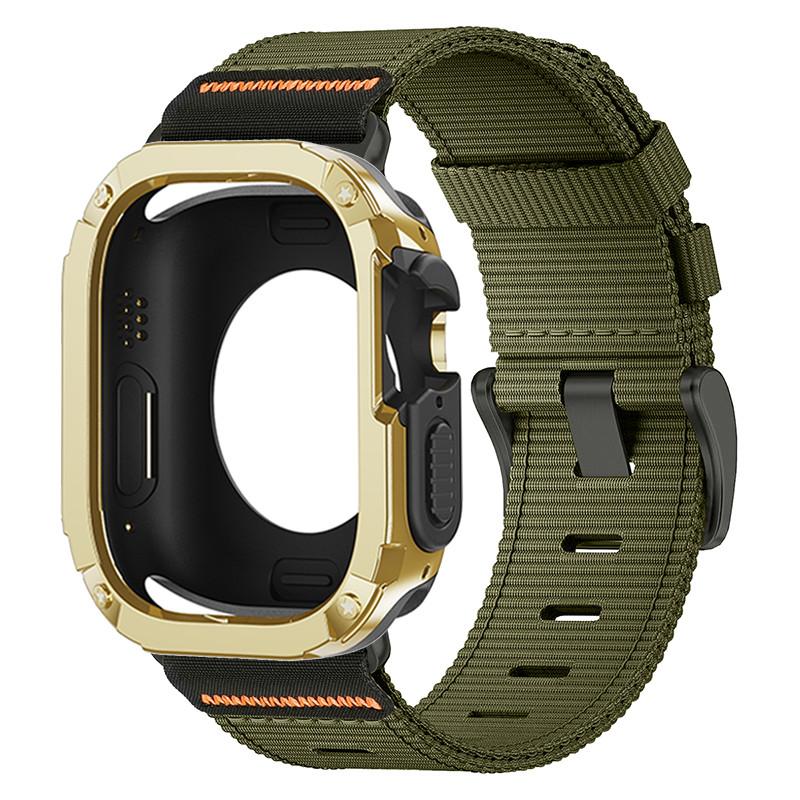 Чехол + Нейлоновый ремешок для Apple Watch Серии 11 10 42 46 мм Ultra 3 49 мм Защитный TPU PC Чехол для Iwatch 987 44 45 мм 6SE54 40 41 мм