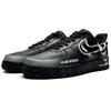Nike Кроссовки Air Force 1 с покрытием, противоскользящие и износостойкие, низкие, для скейтбординга, женские, черные с белым, DD8959-001(Команда285-)