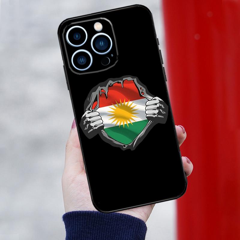 Kurdistan Flag Phone Case For iPhone 16 Pro Max 12 13 Mini 11 14 15 Pro Max XR 15 16 Plus 16e Cover Shell